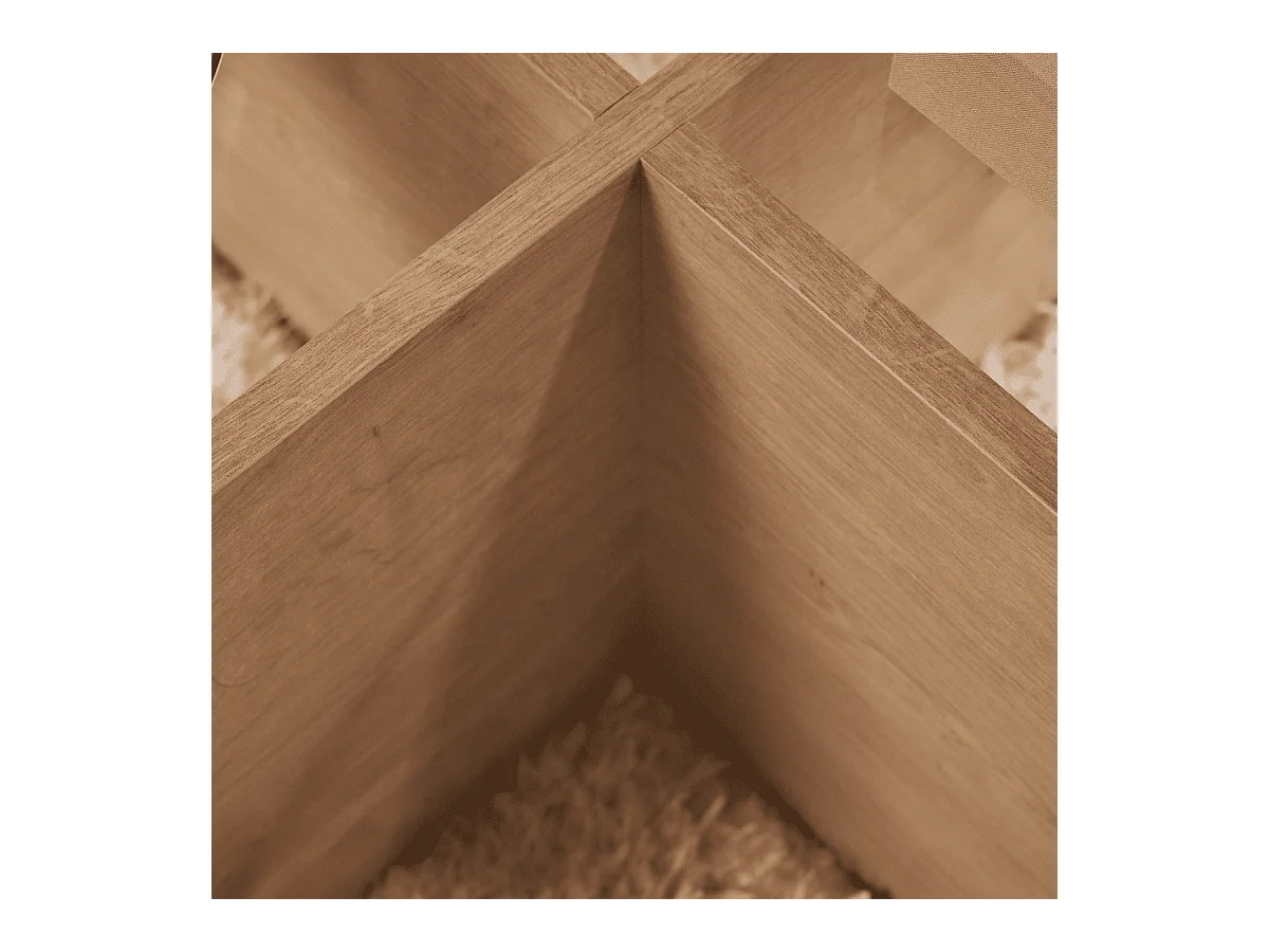 Couchtisch mit gekreuzten Beinen und gehärteter Glasplatte Ø75 cm - AERIS