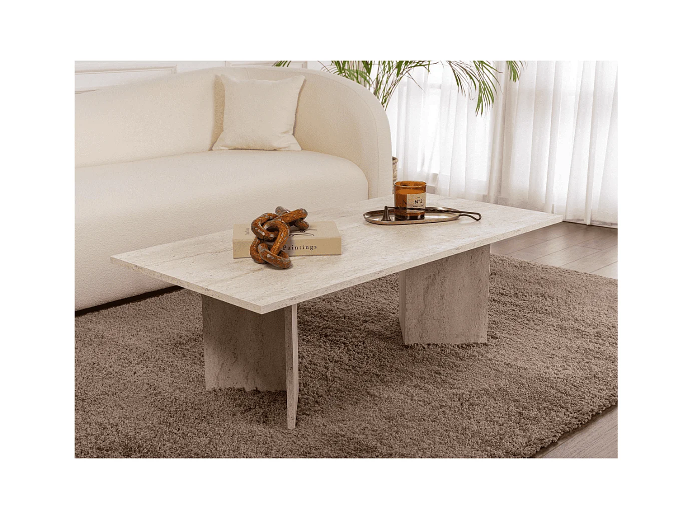 Couchtisch mit rechteckiger Platte L119 cm - SABIN