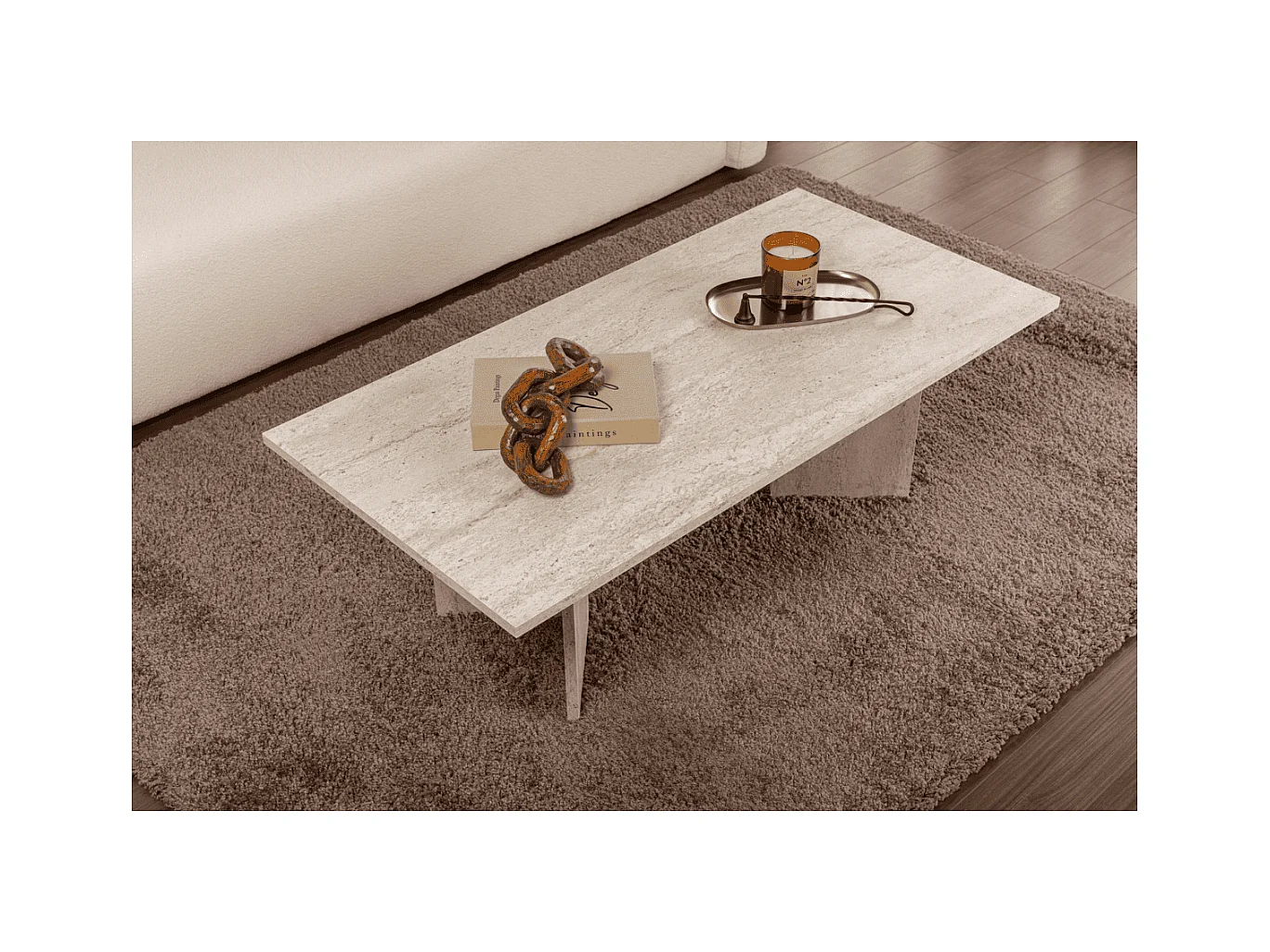 Couchtisch mit rechteckiger Platte L119 cm - SABIN