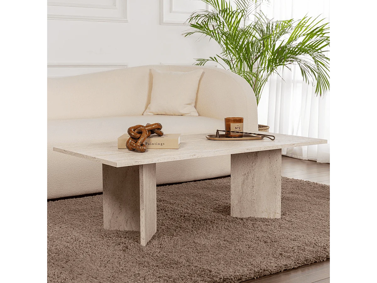 Salontafel met rechthoekig blad L119 cm - SABIN