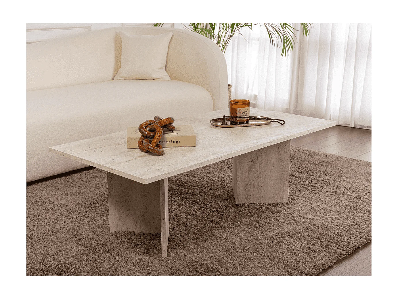 Salontafel met rechthoekig blad L119 cm - SABIN