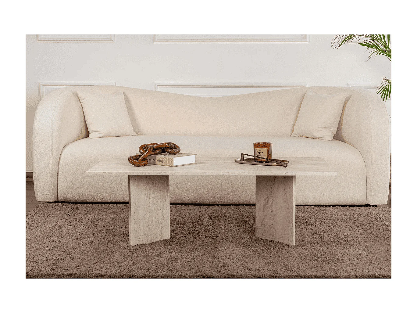 Salontafel met rechthoekig blad L119 cm - SABIN