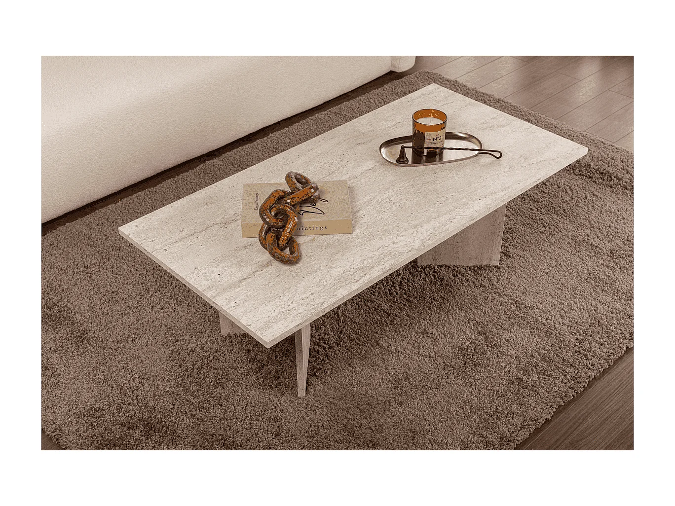 Salontafel met rechthoekig blad L119 cm - SABIN