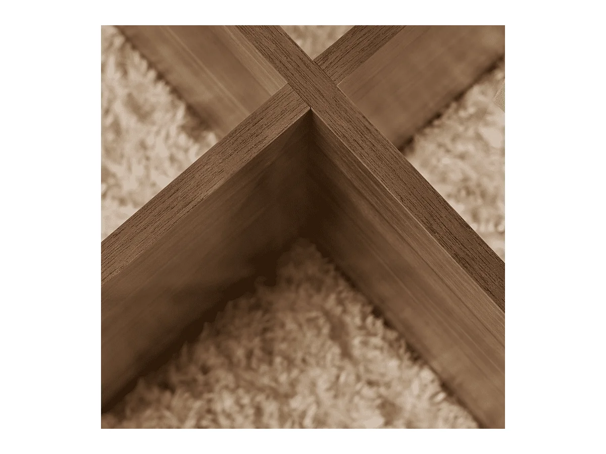 Couchtisch mit gekreuzten Beinen und gehärteter Glasplatte Ø75 cm - AERIS