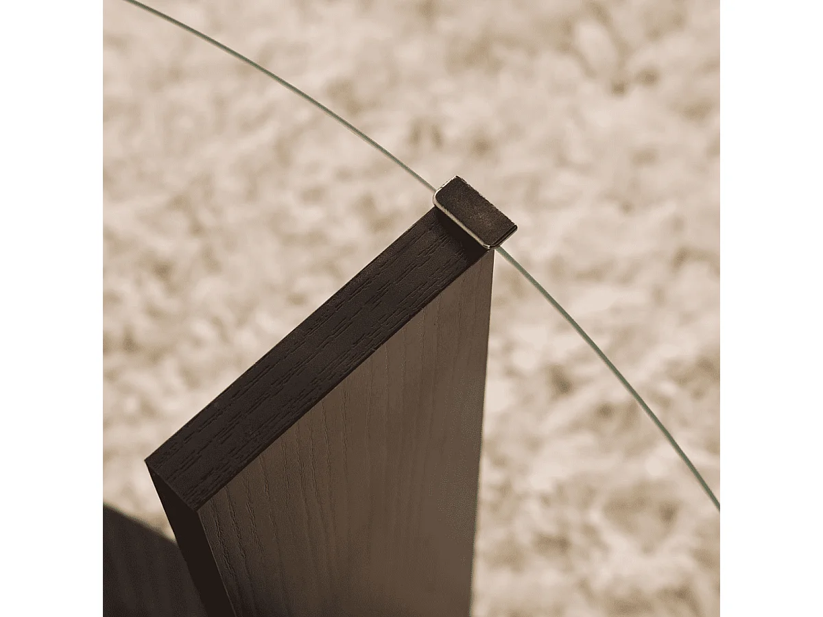 Table basse 2 plateaux dont 1 en verre trempé D75 cm - CLARA