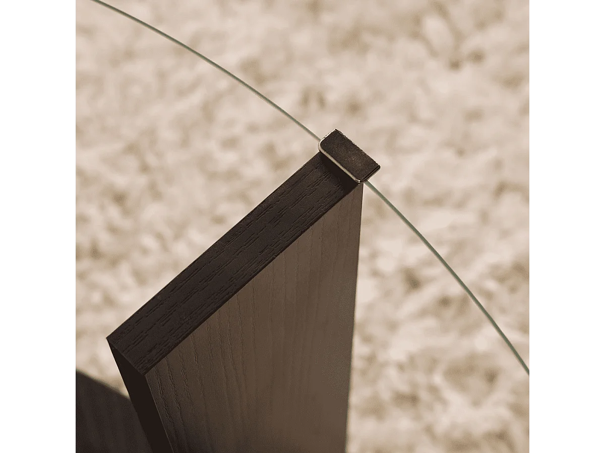 Tavolino con 2 ripiani, di cui uno in vetro temperato Ø75 cm - CLARA