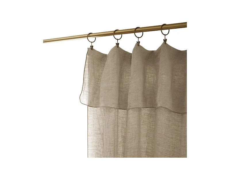 Rideau ajustable 140 x 270 cm en lin lavé sable - LUISA