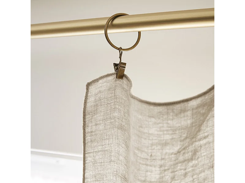 Rideau ajustable 140 x 270 cm en lin lavé sable - LUISA