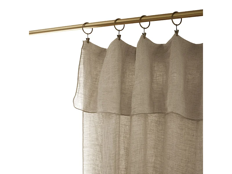 Rideau ajustable 140 x 270 cm en lin lavé sable - LUISA