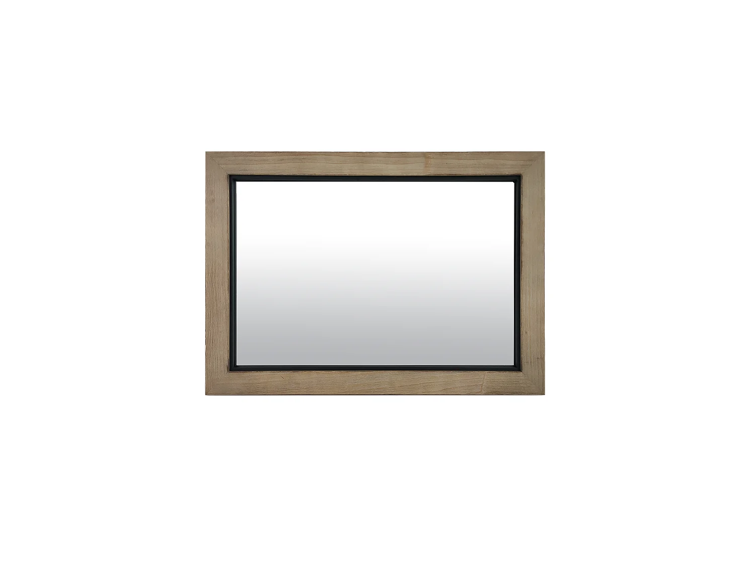 Miroir bois et métal 50x70cm