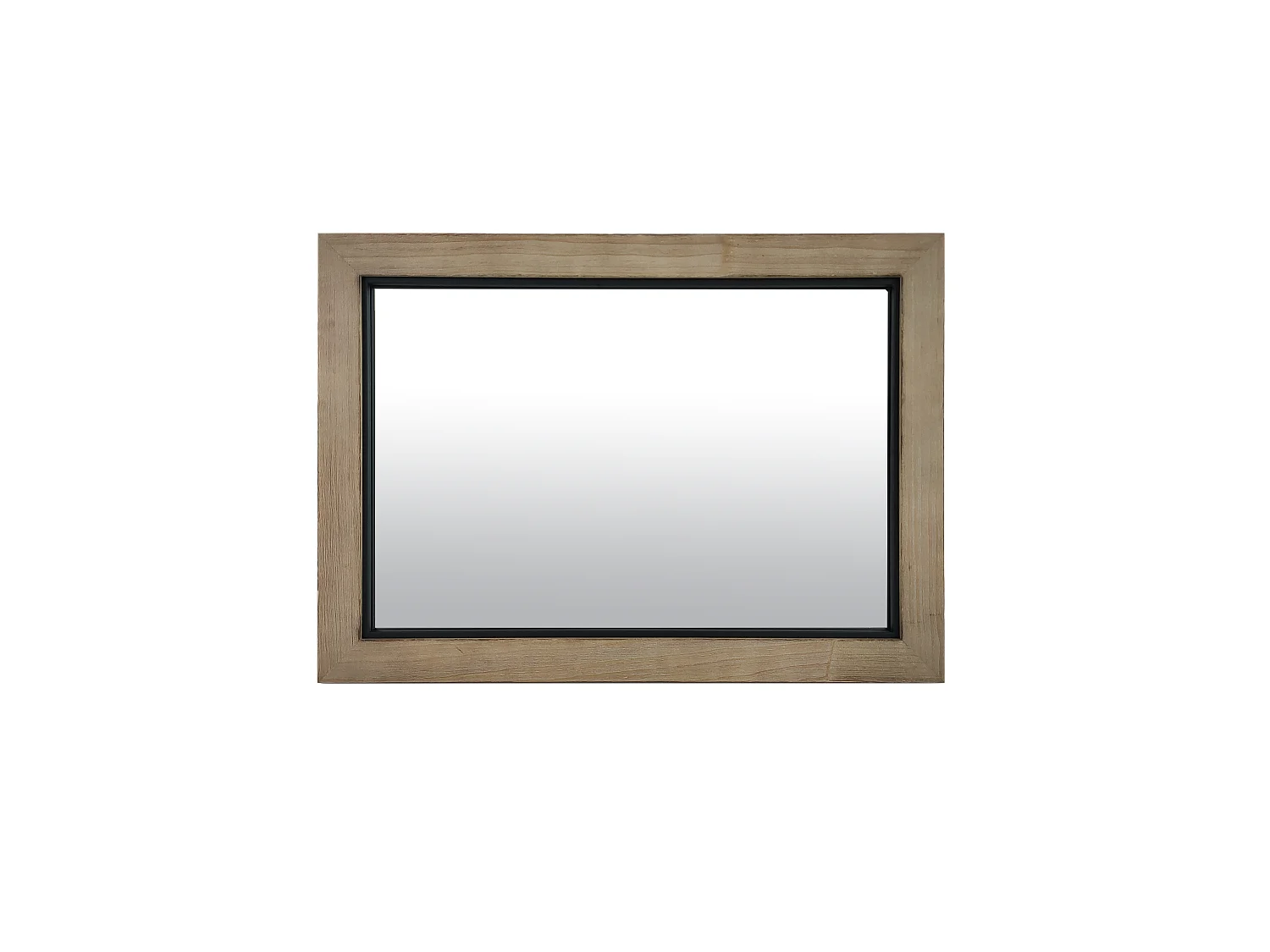 Miroir bois et métal 50x70cm