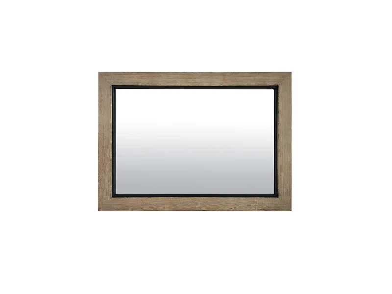 Miroir bois et métal 50x70cm