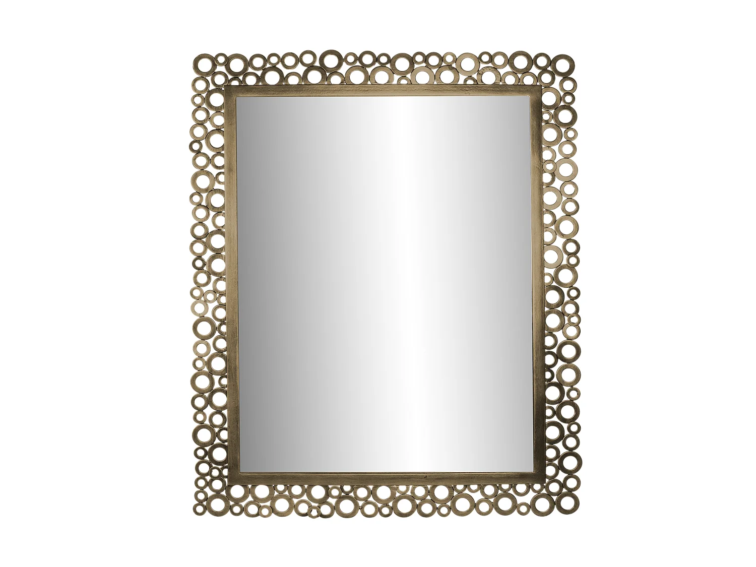 Miroir métal doré bulles 98.5x78cm