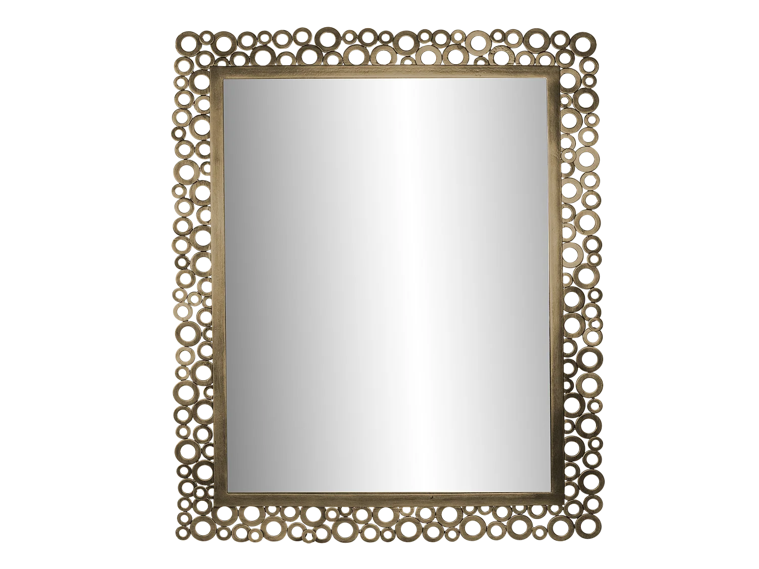 Miroir métal doré bulles 98.5x78cm