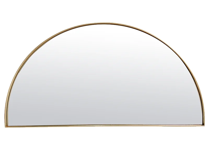 Miroir fin doré demi cercle 50x100cm