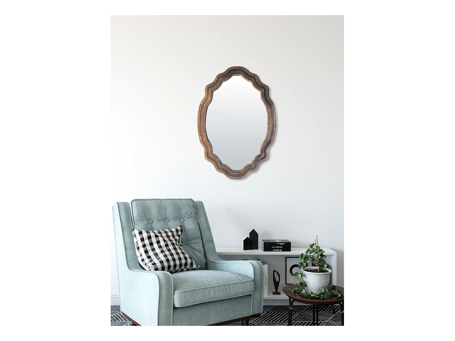 Miroir en bois 61x86cm