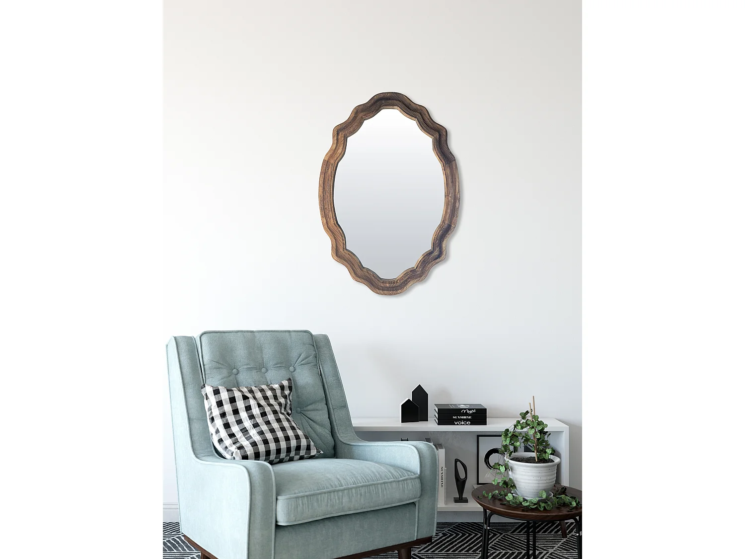Miroir en bois 61x86cm
