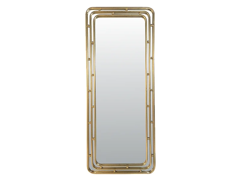 Miroir métal doré arrondi 50x120cm