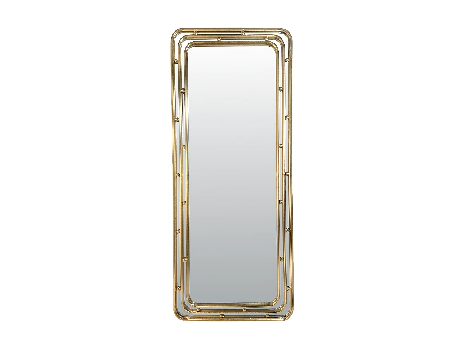 Miroir métal doré arrondi 50x120cm