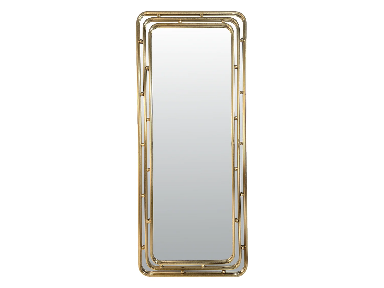 Miroir métal doré arrondi 50x120cm