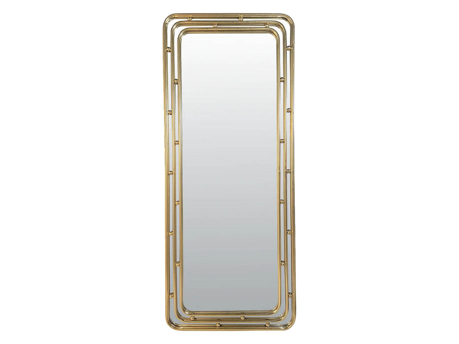 Miroir métal doré arrondi 50x120cm
