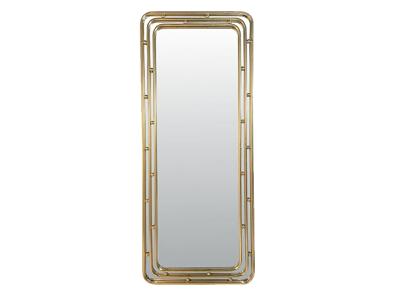 Miroir métal doré arrondi 50x120cm