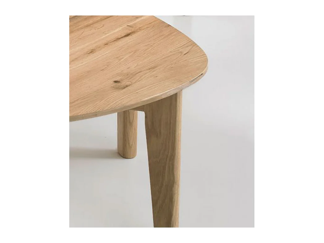 Set de 3 tables basses coloris chêne en bois