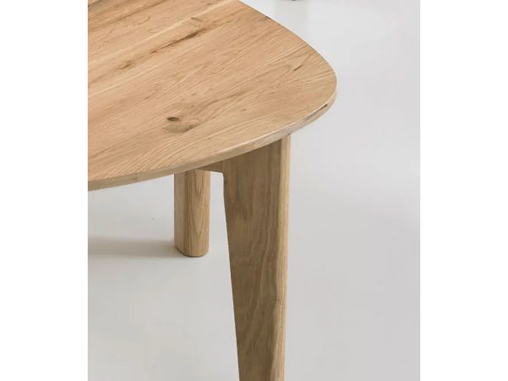Set de 3 tables basses coloris chêne en bois