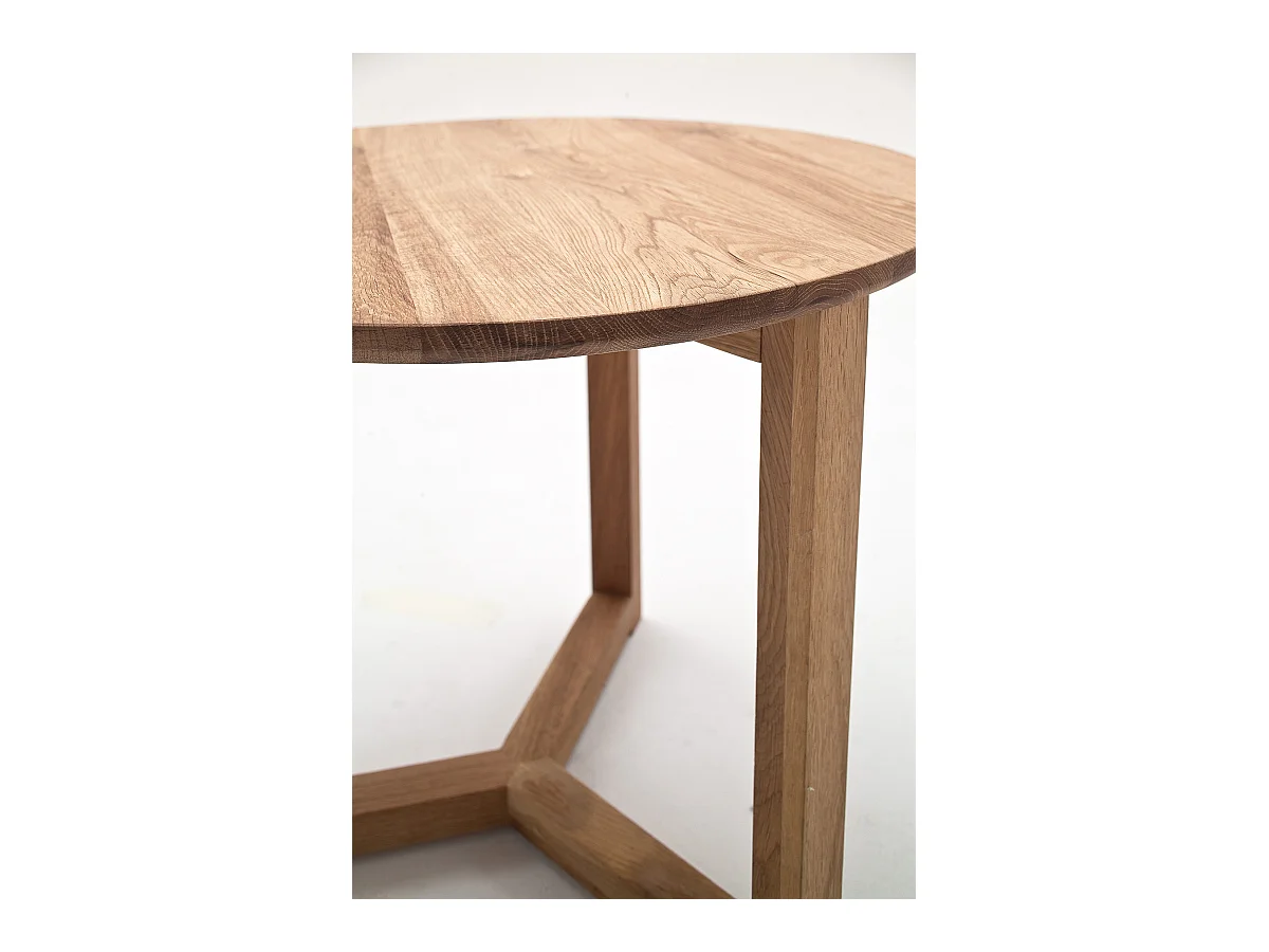 Set de 3 tables basses en bois de chêne massif huilé