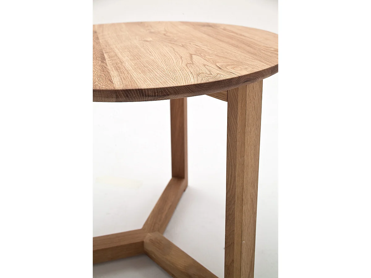 Set de 3 tables basses en bois de chêne massif huilé