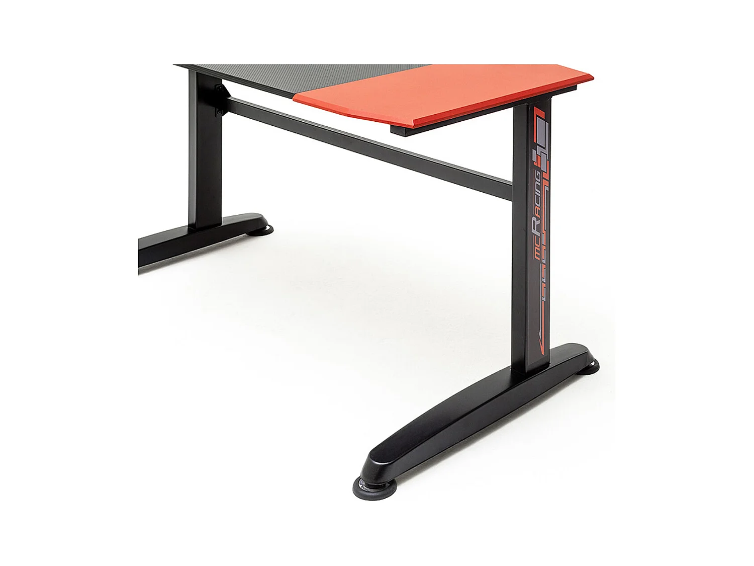 Table de bureau gamer, table de jeu coloris noir, rouge - Longueur 160 x Hauteur 72 x Profondeur 70 cm