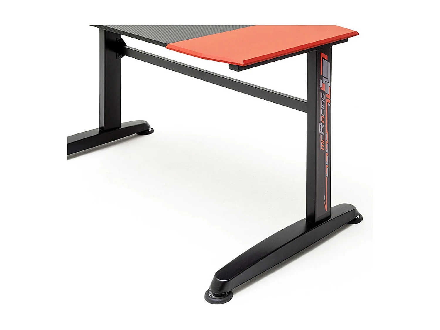 Table de bureau gamer, table de jeu coloris noir, rouge - Longueur 160 x Hauteur 72 x Profondeur 70 cm