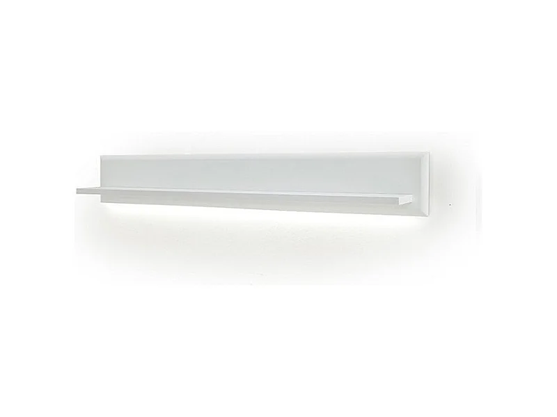 Etagère murale en bois coloris blanc mat - L.150 x H.22 x P.22 cm