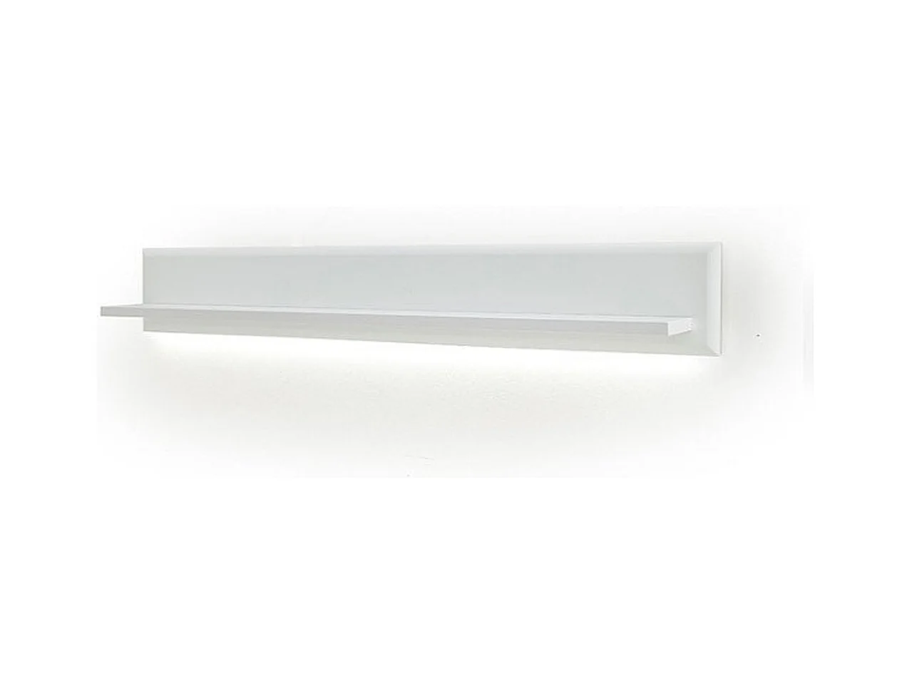 Etagère murale en bois coloris blanc mat - L.150 x H.22 x P.22 cm