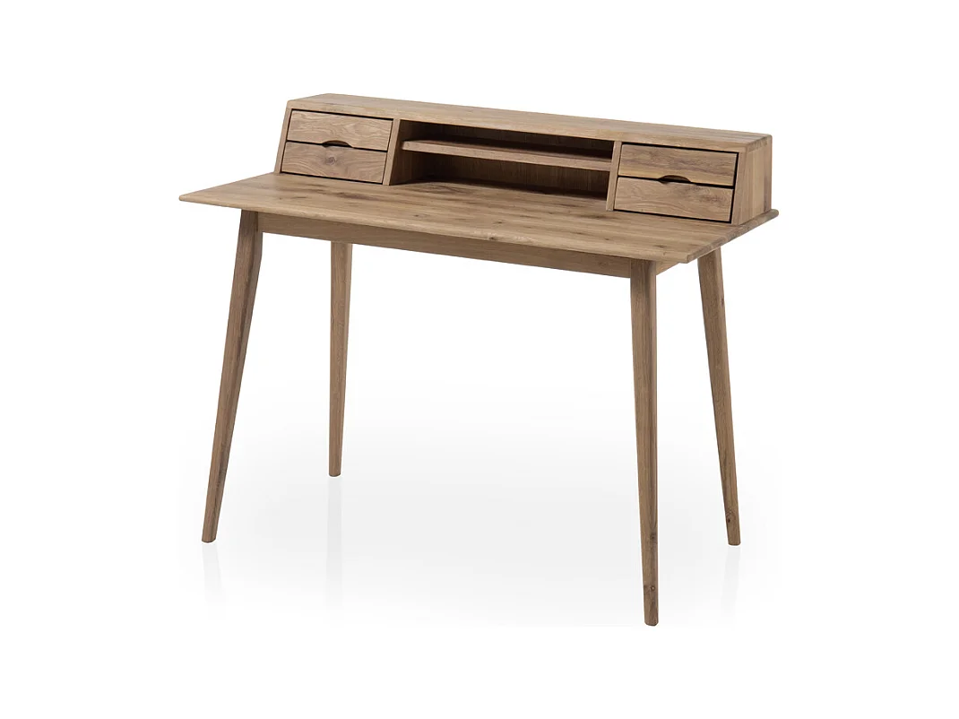 Bureau en chêne massif huilé - L110 x H90 x P58 cm