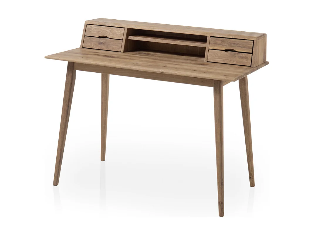 Bureau en chêne massif huilé - L110 x H90 x P58 cm