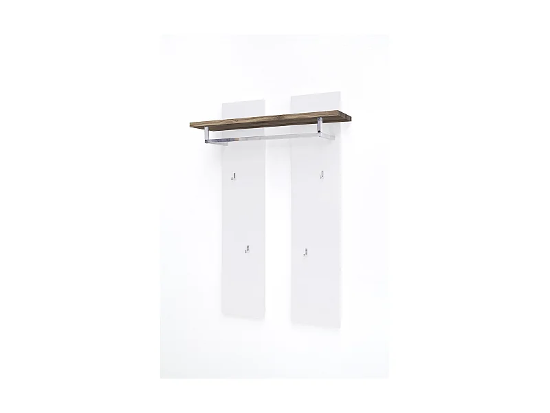 Penderie murale avec étagère coloris laqué blanc mat - L91 x H135 x P25 cm