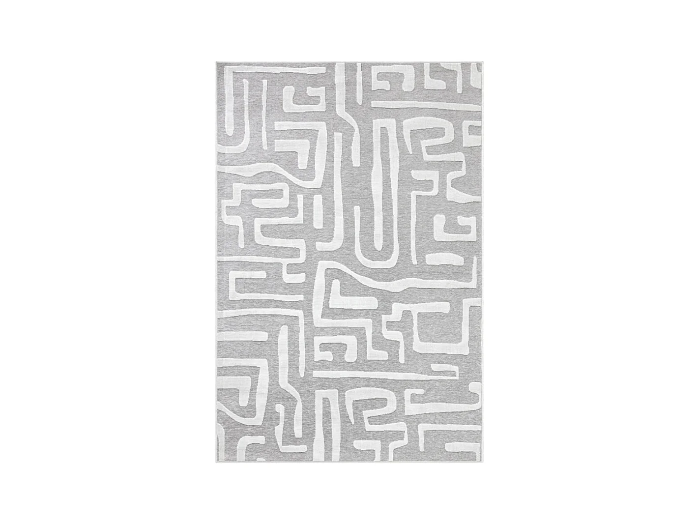 Tapis d'extérieur - 228x340cm - Gris - Réversible - 100% polypropylène - 1350gr / m² - KHIVA