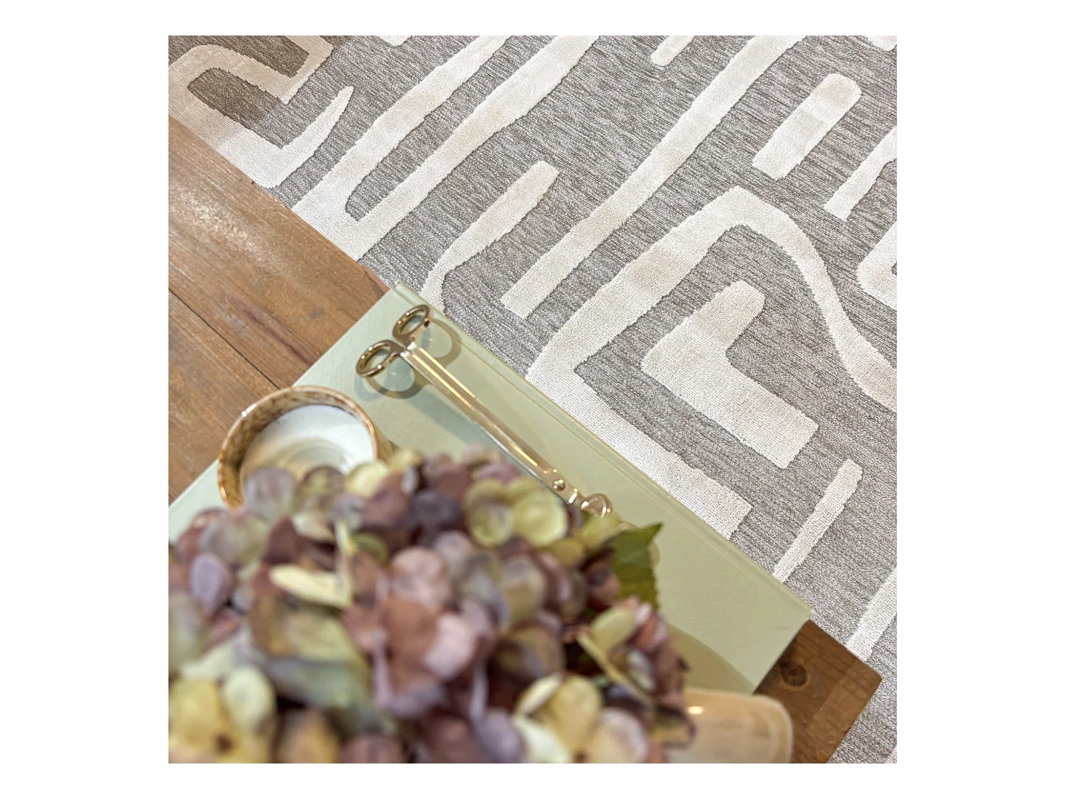 Tapis d'extérieur - 228x340cm - Gris - Réversible - 100% polypropylène - 1350gr / m² - KHIVA