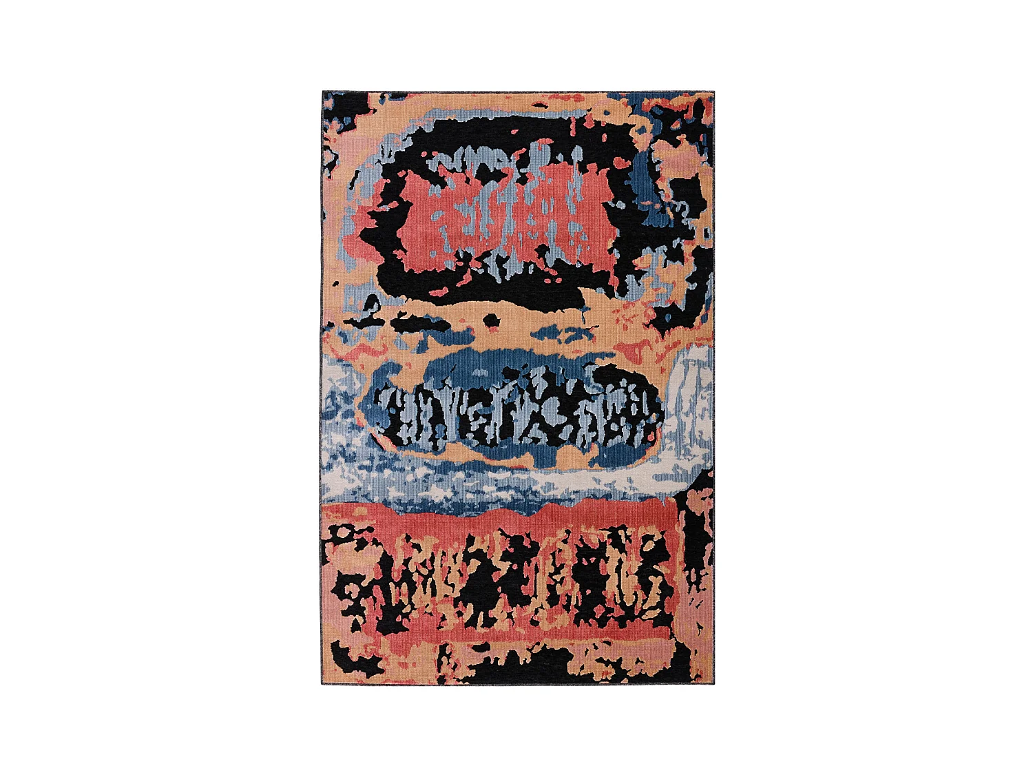 Tapis d'extérieur - 152x230cm - Noir - Réversible - 100% polypropylène - 1350gr / m² - SANTELIA