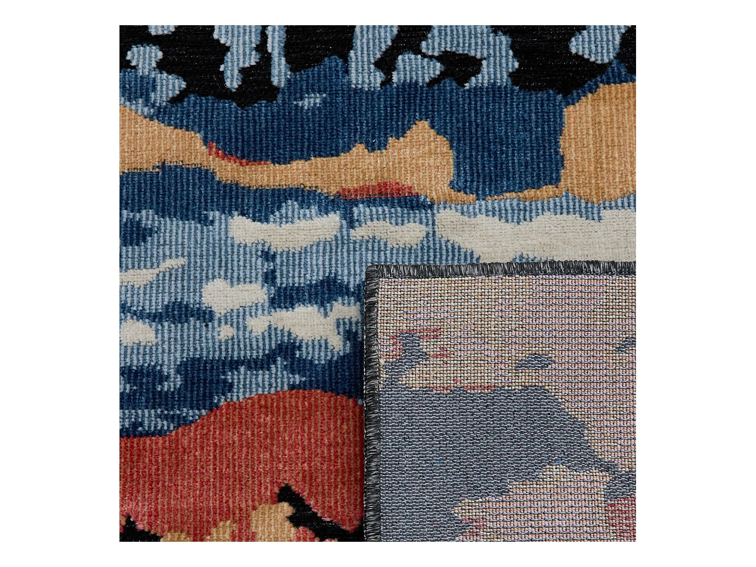 Tapis d'extérieur - 152x230cm - Noir - Réversible - 100% polypropylène - 1350gr / m² - SANTELIA