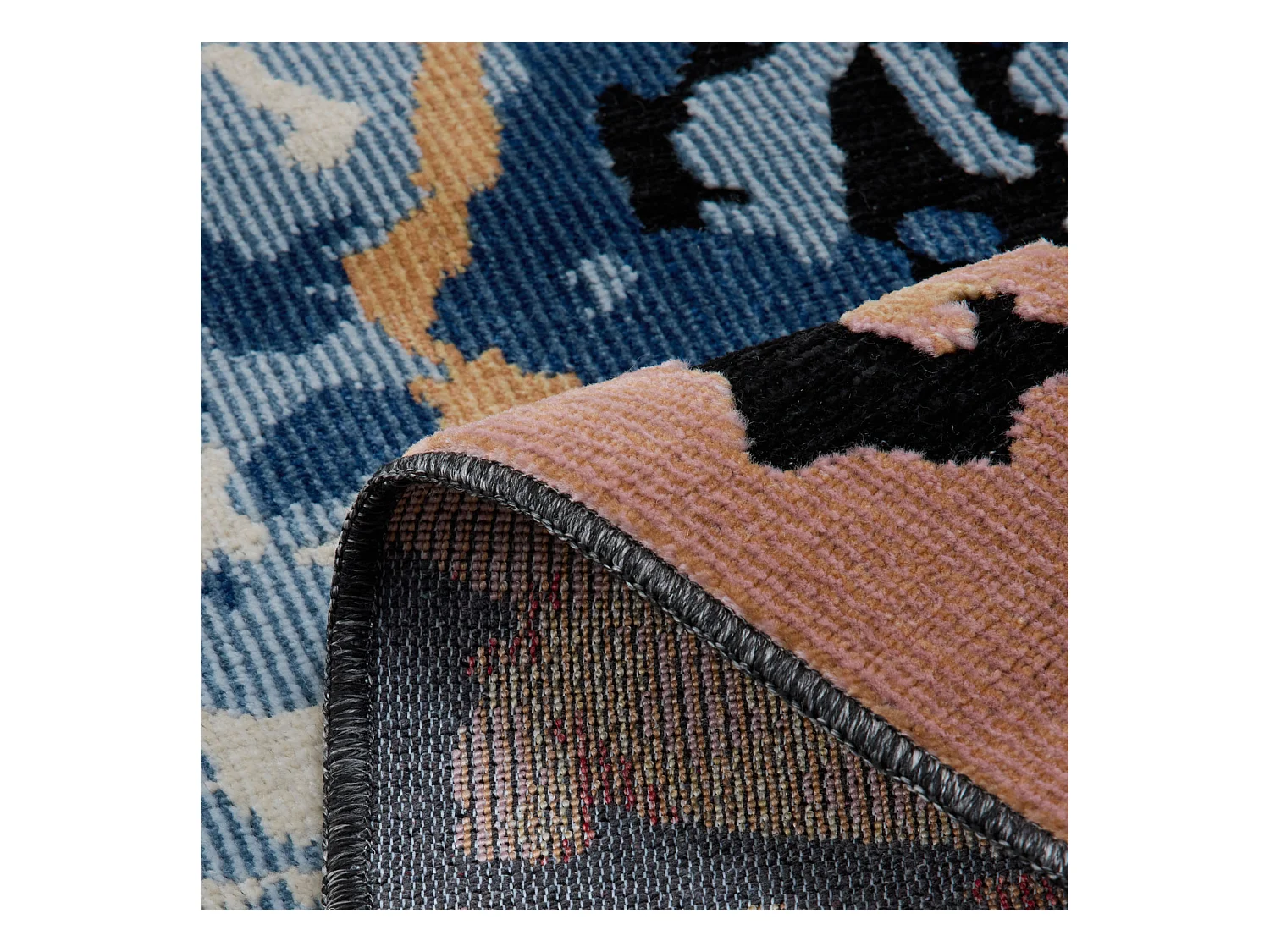 Tapis d'extérieur - 152x230cm - Noir - Réversible - 100% polypropylène - 1350gr / m² - SANTELIA