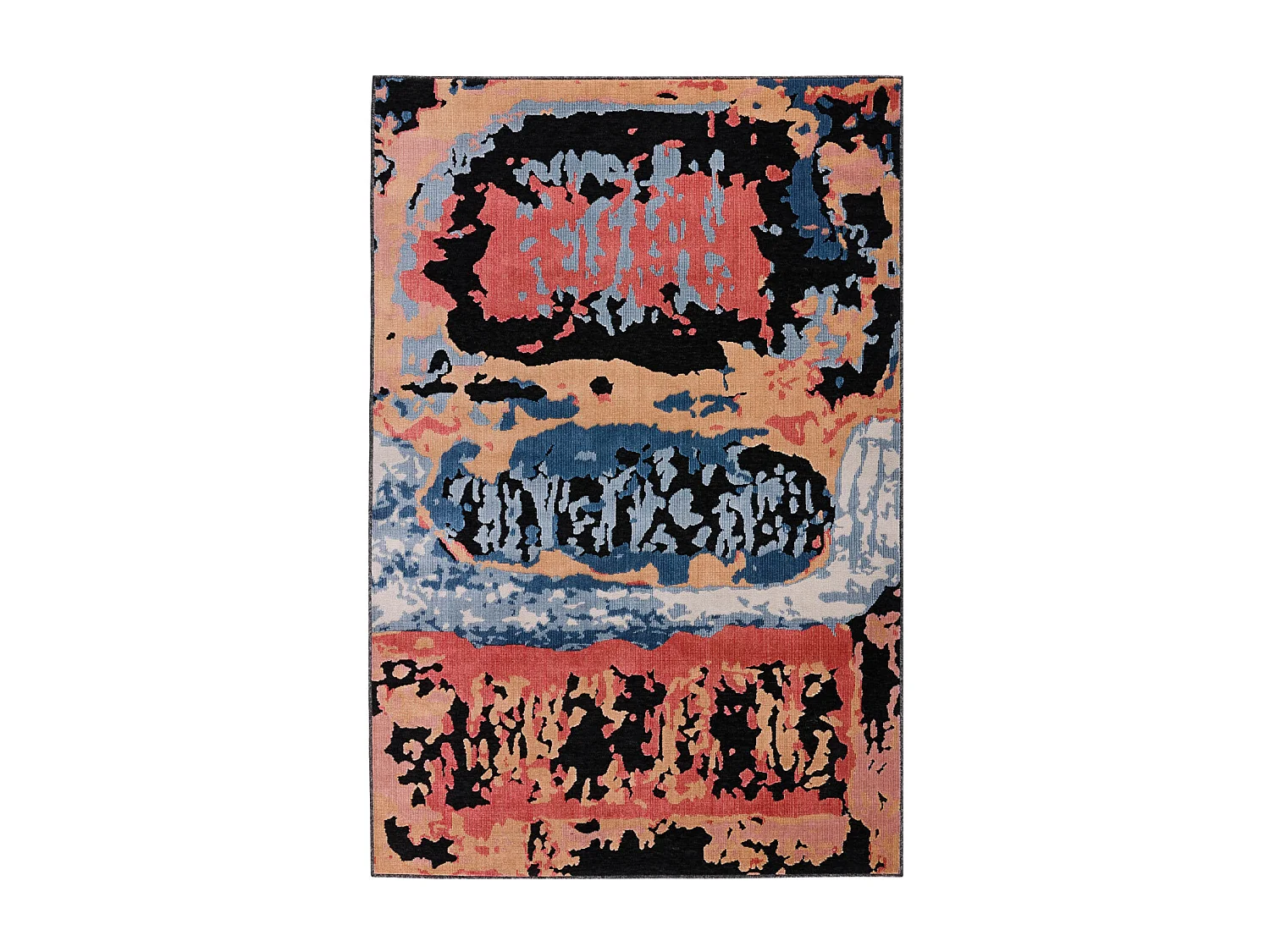 Tapis d'extérieur - 152x230cm - Noir - Réversible - 100% polypropylène - 1350gr / m² - SANTELIA