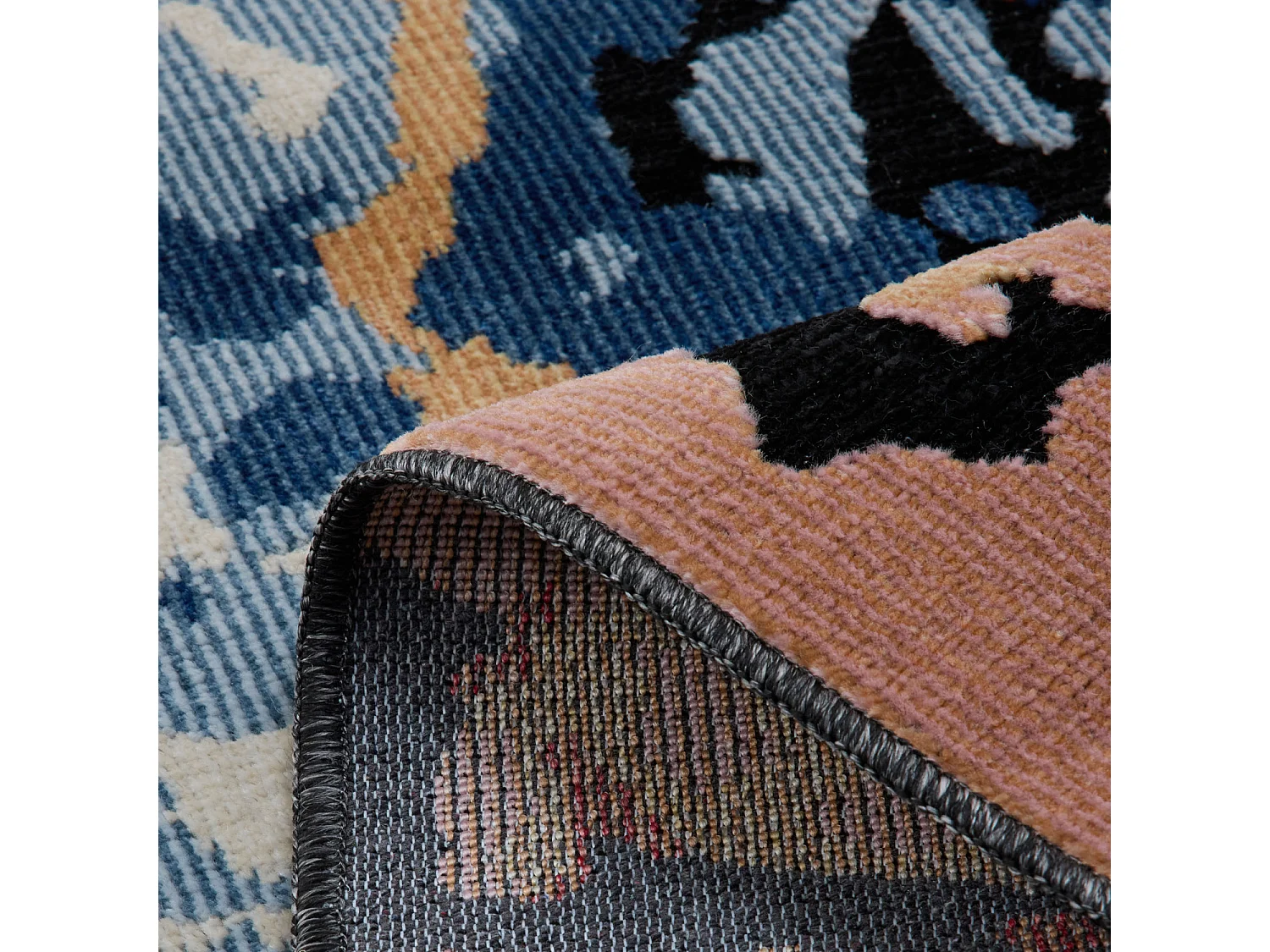 Tapis d'extérieur - 152x230cm - Noir - Réversible - 100% polypropylène - 1350gr / m² - SANTELIA