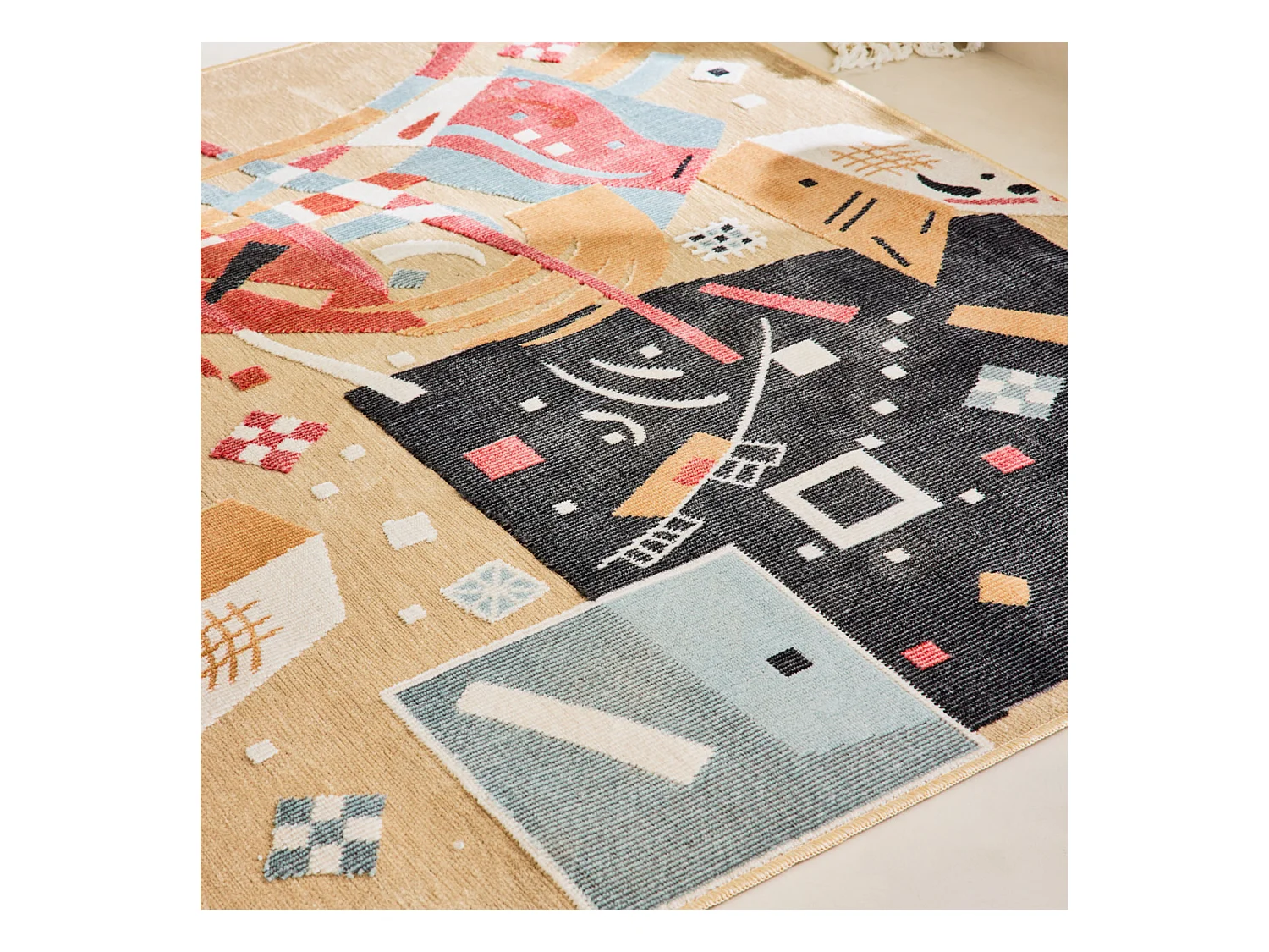 Tapis d'extérieur - 152x230cm - Beige - Réversible - 100% polypropylène - 1350gr / m² - SEVILLE