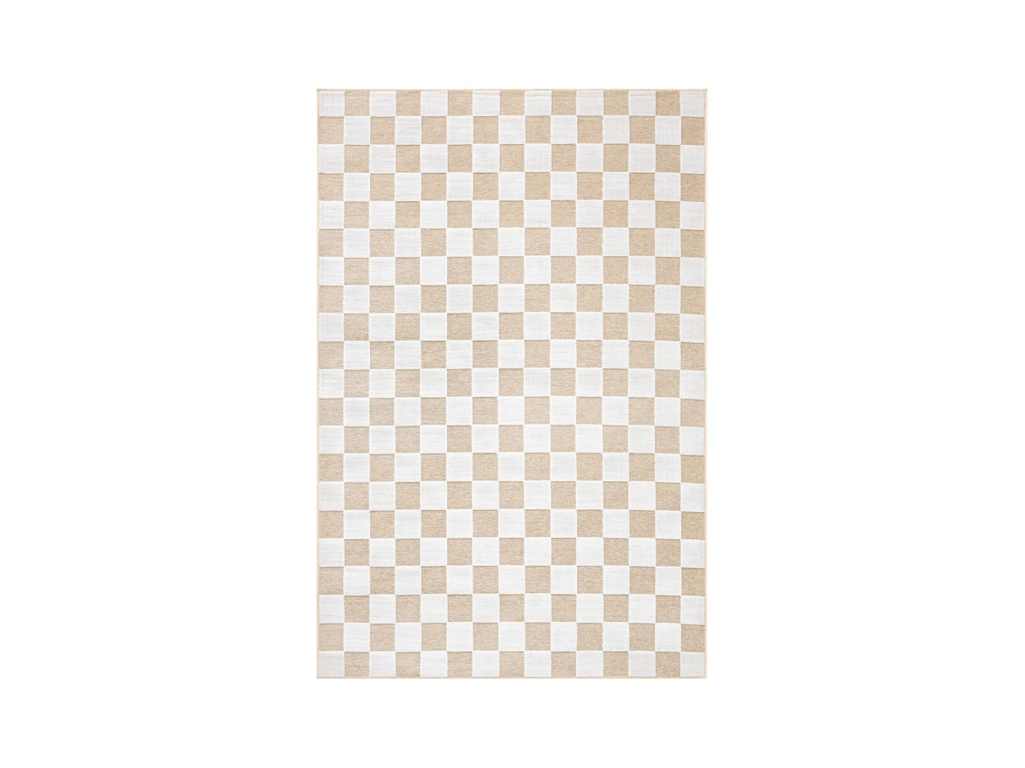 Tapis d'extérieur - 152x230cm - Beige - Réversible - 100% polypropylène - 1350gr / m² - RIO