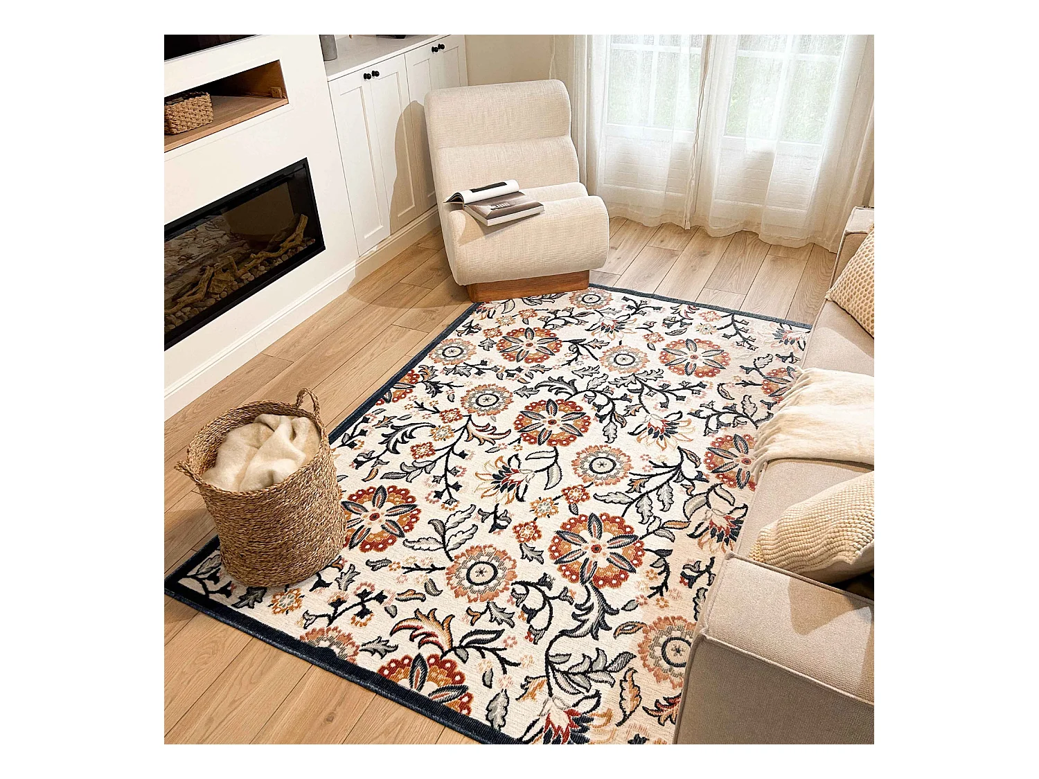 Tapis d'extérieur - 228x340cm - Blanc - Réversible - 100% polypropylène - 1350gr / m² - BRASILIA