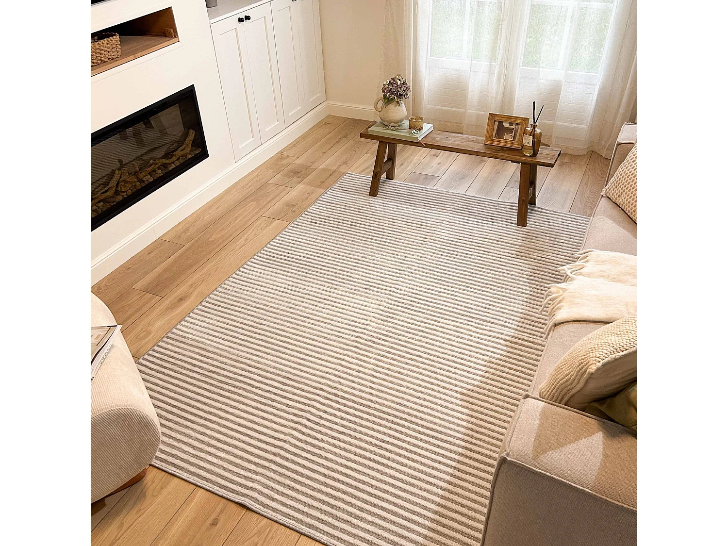 Tapis d'extérieur - 152x230cm - Gris - Réversible - 100% polypropylène - 1350gr / m² - GOA