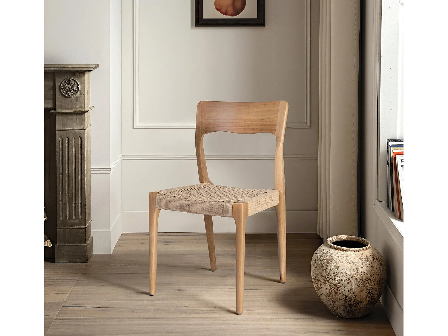 Set van 2 stoelen van rubberhout