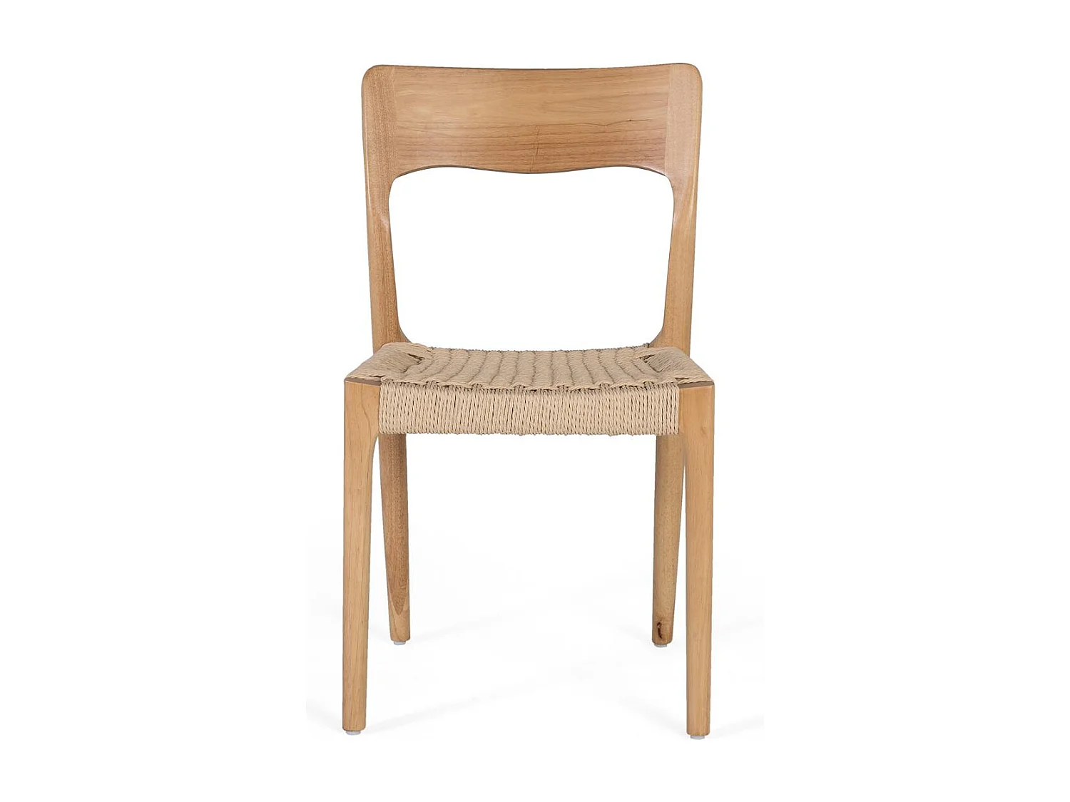 Ensemble de 2 chaises en bois d'hévéa